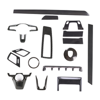Panneau de commande de vitesses et garniture de volant en fibre de carbone véritable pour accessoires intérieurs Porsche 911