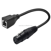 Cable de Micrófono de Alta Calidad XLR Macho a RJ45 Ethernet Hembra, Conductor de Cobre, Aislamiento de PVC y PE, Bajo Voltaje, para Mezclador, Carga 16A