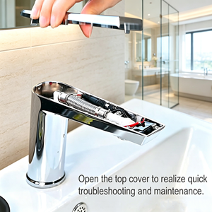 Nuevo Grifo de Lavabo Automático Todo en Uno con Sensor Táctil, Válvula de Cerámica, Acabado Cromado, Hecho de Aleación de Zinc - Product Image 3