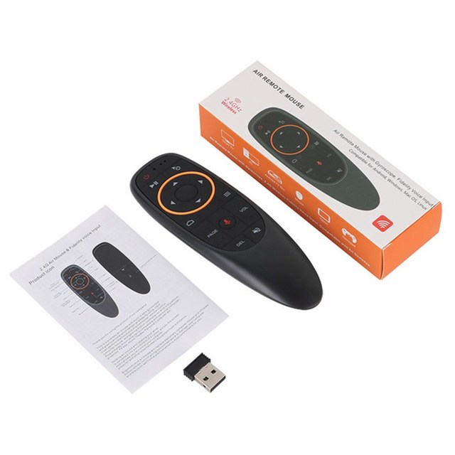 2.4G Voice Air Fly Mouse G10 6 Axis Gyroscope IR Learning Air Remote Mouse for Android TV Box X88 Mini M8s A95x