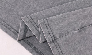 Camiseta Retro Americana de Manga Corta, 100% Algodón Lavado, 230 GSM, con Logotipo Personalizado, Estilo Hip Hop, Tejido de Punto, Talla Grande - Product Image 6