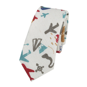<span class=keywords><strong>Cravate</strong></span> unisexe à imprimé animal/plantation de dessin animé, 6 cm, en coton respirant, style décontracté et tendance pour fêtes et usage quotidien - Product Image 5
