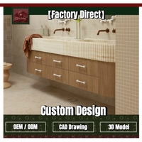 Meuble-lavabo mural moderne en onyx blanc GOLDKING avec double vasque et tiroir pour projets de salles de bain de villas et appartements