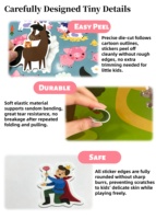 Carnet d'autocollants en gelée à thème animalier, très demandé, en TPE, réutilisable, écologique, imperméable, vente en gros, cadeaux promotionnels de voyage