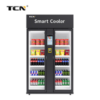 Distributeur automatique de boissons et de collations à conception créative, fonctionnement 24h/24 et 7j/7, refroidissement par compresseur, gestion basée sur le cloud, accepte les cartes