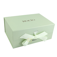 Boîtes pliantes magnétiques en promotion avec rubans, boîtes cadeaux de luxe pliables pour emballage cadeau, boîtes d'emballage en papier pour vêtements