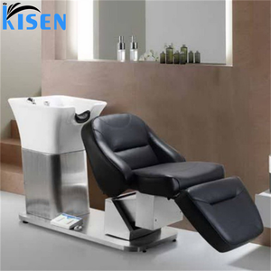 Kisen salon plus récent lavage des cheveux chaise de massage shampooing lit shampooing chaise avec bain de pieds baignoire spa pour salon - Product Image 1