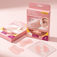 Patchs oculaires personnalisés à micro-aiguilles de peptides roses biologiques PDRN, acide hyaluronique, niacinamide, anti-âge, cernes, patchs à micro-aiguilles