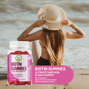 OEM/ODM Formule nutritionnelle pour femmes <span class=keywords><strong>Biotine</strong></span> <span class=keywords><strong>Complément</strong></span> <span class=keywords><strong>alimentaire</strong></span> Gommes à saveur de fraise Promouvoir des <span class=keywords><strong>cheveux</strong></span> sains et une peau saine - Product Image 3