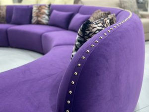 Juego de Sofás Seccionales de Diseño Italiano para Villa de Lujo, Muebles Modernos para Sala de Estar, Tela de Alta Gama Hecha a Mano, Esponja y Madera Maciza - Product Image 6