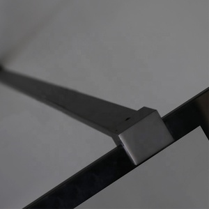 Hiện đại 8mm Kính cường lực đi bộ trong vòi hoa sen Màn hình bản lề pivot mở phong cách thép không gỉ nhôm tắm enclosures phòng tắm - Product Image 3