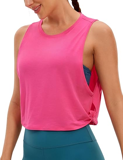 HUACHEN Plus Size Cotton Large Armhole Tank Tops for Women Workout Sport Yoga Running Gym Four-Way Stretch Eco-Friendly Loose