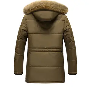 Özel 2022 kalın kış uzun giysi giyim üreticisi hood polar balon ceket erkekler için