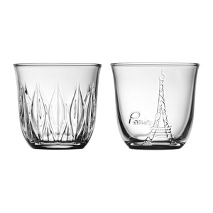 Luminarc 2026 Nouvelle Tasse en Verre Sculpté Design Moderne Logo Personnalisé pour Usage Domestique Lait Thé aux Fruits Whisky Verre à Whisky - Product Image 2