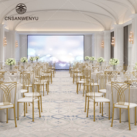 Chaises de banquet empilables en métal de luxe pour hôtels, restaurants, mariages et événements – Chaise d'amour moderne et romantique pour salon – Vente en gros