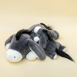 Peluche âne réaliste personnalisée CE CPC, jouet en peluche animal de la ferme moelleux, âne couché en peluche, vente en gros, fournisseur OEM ODM - Product Image 4