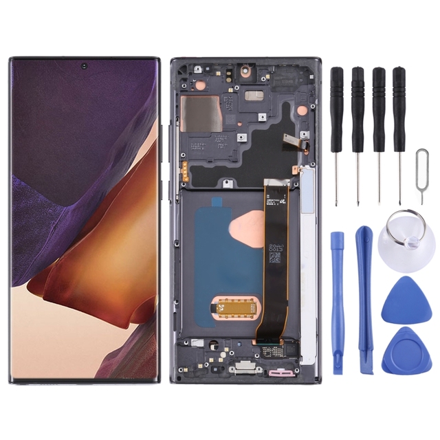Original Super AMOLED LCD Screen for Samsung for Galaxy Note20 Ultra SM-N986(5G Version) 1-Year Full Assembly Frame Digitizer