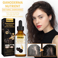 Huile nutritive pour cheveux au Ganoderma 30 ml, soin naturel du cuir chevelu, sérum hydratant pour cheveux secs, restaure la brillance, essence de traitement capillaire