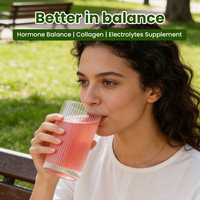Poudre de boisson électrolytique quotidienne sans sucre à la pastèque avec collagène, supplément pour l'équilibre hormonal féminin