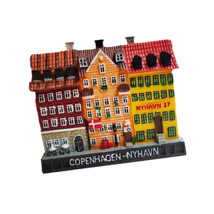 Souvenir de voyage personnalisé de Copenhague, aimant en résine 3D, figurine viking, statue de la Petite <span class=keywords><strong>Sirène</strong></span>, modèle de maison de Nyhavn pour boutique touristique - Product Image 3