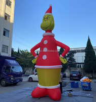 Modèle de caractère gonflable modèle Grinch personnalisé Jenor pour la décoration