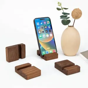 Wholesale Universal Wooden Phone Holder Solid Wood Mobile Phone Stand