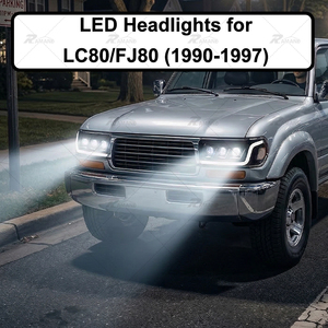 Faros Delanteros LED Modificados para Land Cruiser LC80 FJ80 1990-1997 con DRL de Doble Haz, Accesorios y Piezas para LC80 Land Cruiser - Product Image 4