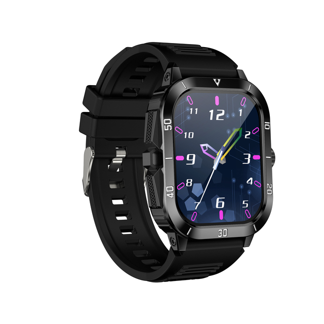 2025 New C50Pro Fashion Square Full Touch Screen Alarm Clock BT Call Sleep Fitness Heart Rate Tracking IP68 Waterproof Sports