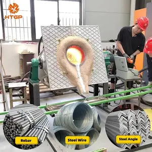 100kg-15ton industrial melting induction furnace scrap steel iron tyre wire melting casting machine