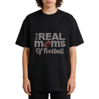 Transfert thermocollant personnalisé pour maman de footballeuse, motif en strass pour T-shirts