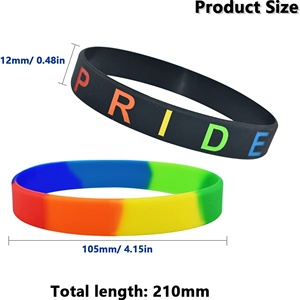 Pulseras de Silicona Personalizadas de Alta Calidad al por Mayor, Hermosos Regalos Promocionales, Pulseras de Goma Impresas - Product Image 3