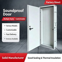 Porte insonorisée industrielle sur mesure, porte d'isolation acoustique pour salle de ventilation, réduction du bruit d'usine STC35-55, vente en gros OEM