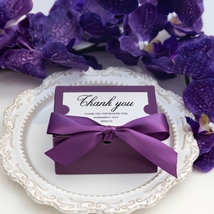 Elegante Wiederverwendbare Dankeschön-Hochzeitsgeschenkbox mit Seidenband-Schleife Luxuriöse Verpackung für Schokolade, Kekse und Süßigkeiten für Festliche Anlässe - Product Image 6