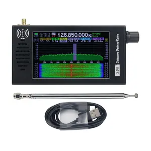 Software Defined Radio SDR, penerima Radio DSP Digital Demodulation CW/AM/SSB/FM/WFM dengan 4.3 inci IPS LCD