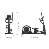 Équipement de fitness pour salle de sport commerciale, écran LED, elliptique, cross-trainer, entraînement mécanique, type magnétique