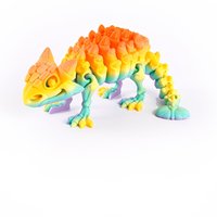 Figura de Lagarto Articulada Impresa en 3D, Color Degradado, Juguete Flexible Antiestrés, Decoración de Escritorio, Coleccionable