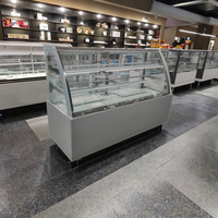 Vitrine Réfrigérée Commerciale à Température Unique pour Pâtisseries et Desserts, avec Vitrine en Verre et 2 Portes