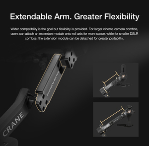 Estabilizador de Cámara Gimbal de Mano de 3 Ejes CRANE 3S, Compatible con Cámaras de Video DSLR de 6.5 kg para Nikon y Canon - Product Image 4
