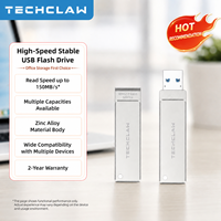 Flash Drive USB 3.0 Logam Premium 32GB/64GB/128GB Portabel untuk Kantor dan Perjalanan