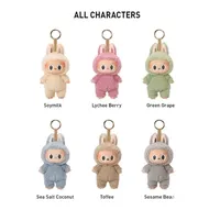 100% Original Labubu muñeca vinilo primera generación monstruo muñecas Labubus PopMart Macaron Mini caja ciega juguete de peluche La Bubu