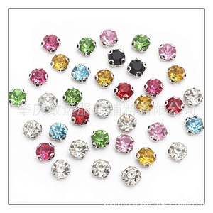 Strass 4D en forme de griffe, 6 mm, à quatre trous, perle ronde facettée pour vêtements, chaussures, sacs, accessoires, fabrication de bijoux DIY - Product Image 5