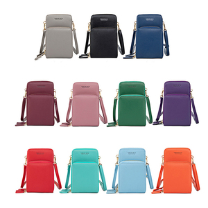 2022 Hot Solid Color Small Mini Fashion <strong>Smartphone</strong> Wallet Leather Shoulder Strap Handbag Women <strong>Bag</strong> Touch Screen Cellphone Purse - Product Image 6