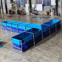 Quadratische Wassertanks mit Metallrahmen und PVC-Plane für Fischzucht und Wasserspeicherung