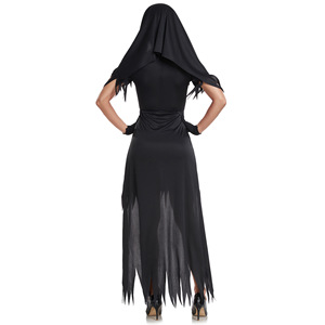 Disfraz de Monja para Mujer de Halloween, Disfraz de Vampiro Demonio, Vestido Largo con Estampado de Cruz, Disfraz de Fiesta - Product Image 3