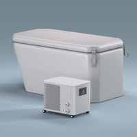 Pompe de refroidissement portable et robuste pour bain de glace extérieur en PVC, 1/3HP, 1/2HP, 0.8 HP, 220V, Aiecore S+mini, garantie 1 an