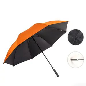29インチ自動オープン広告ゴルフ傘ストレートスタイル防風パティオ傘カスタムロゴ印刷UV保護