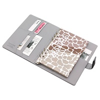 Organiseur de bureau A5 rechargeable, agenda 2026, personnalisé, en cuir PU de luxe, couverture de classeur à 6 anneaux avec fermoir magnétique