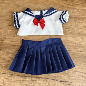 [Vêtements uniquement] Vêtements de poupée à la mode pour figurine articulée de 36 cm, ensemble de robe trois pièces JK comprenant une cravate, un tissu et une jupe. - Product Image 4