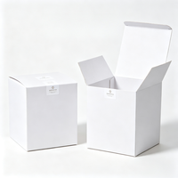 Boîte en papier pliable blanche personnalisée avec fenêtre transparente pour emballage cadeau de détail, vente en gros