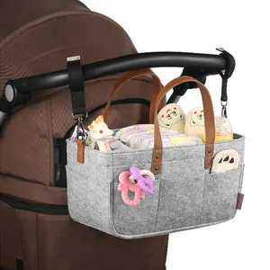 SENNIU keçe mumya bebek bezi çanta omuz bebek bezi Caddy organizatör anne Nappy çanta keçe bebek bezi Caddy
